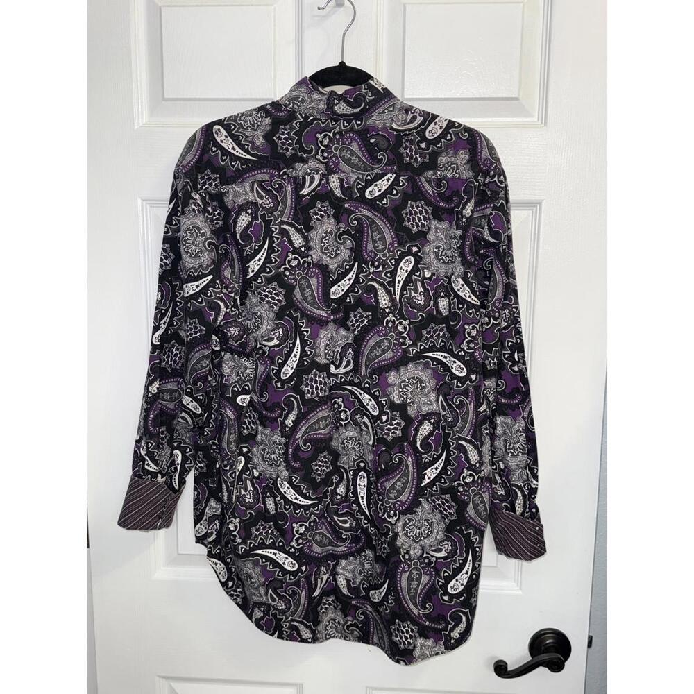 Tailorbyrd Vintage Men's Paisley Button Down Shirt L